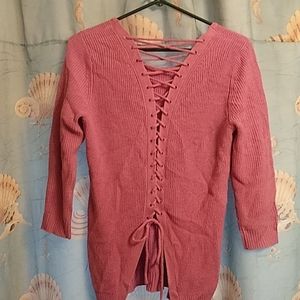 3 for $15 lace up sweater